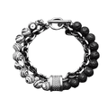 Black Malachite Lava Stone Bracelet
